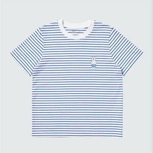 Uniqlo Miffy character/ women White and Blue Striped Tee